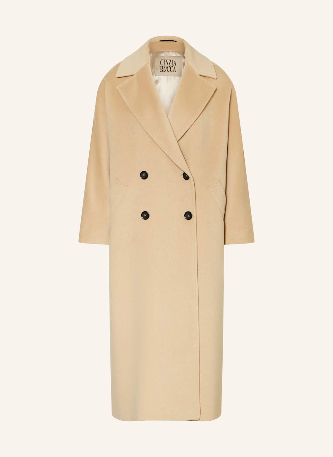 Cinzia Rocca Płaszcz Wełniany beige