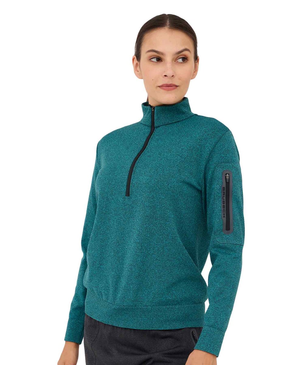 Bluza damska wełniana z krótkim ekspresem Brubeck OUTDOOR MERINO