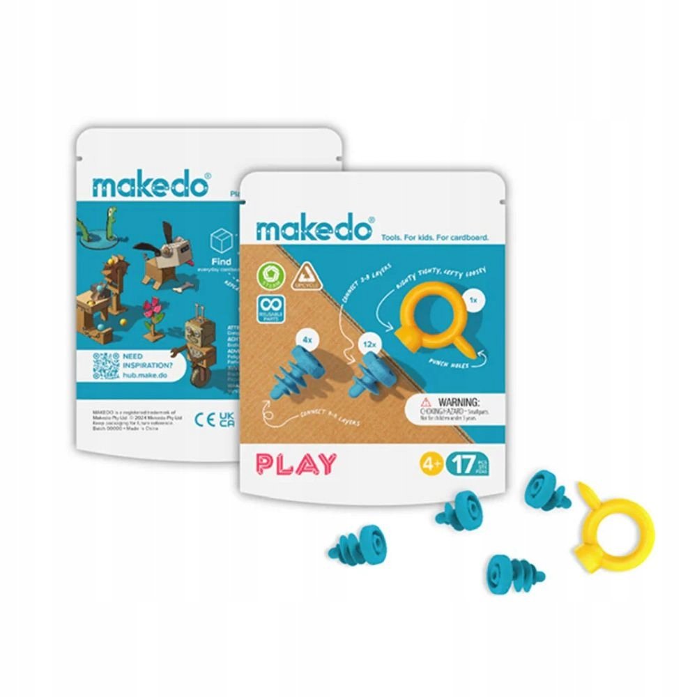 Zestaw Narzędzi Do Konstruowania Z Kartonu Diy Makedo Play 17 El.