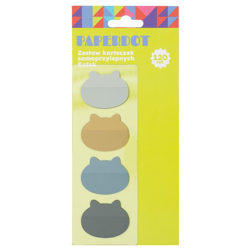 Paperdot, Zestaw Karteczek Samoprzylepnych, Kotek 2, 120 Sztuk