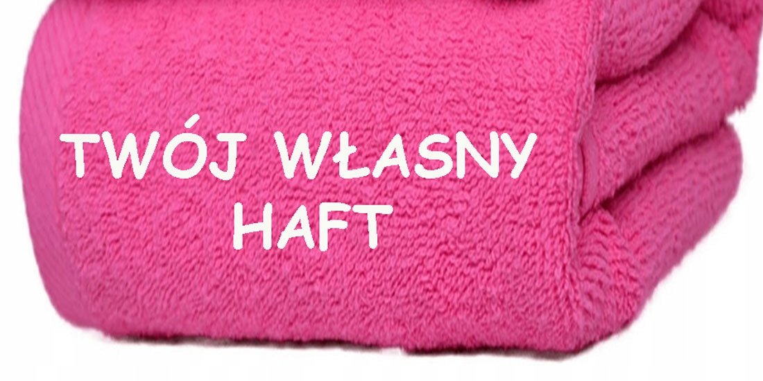RĘCZNIK FROTTE KĄPIELOWY PLAŻOWY 50x100 TWÓJ WŁASNY HAFT IMIE WF SIŁOWNIA