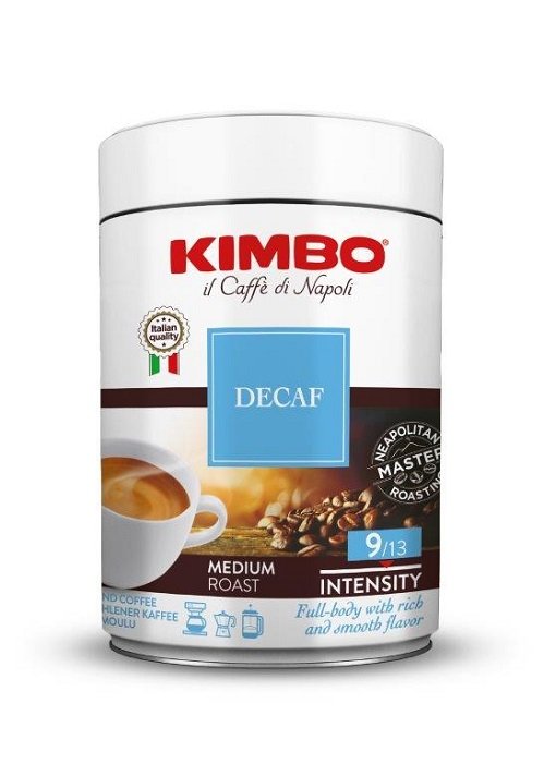 KIMBO Decaffeinato Kawa mielona puszka bezkofeinowa 250g