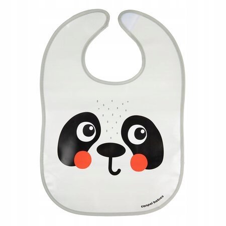 Canpol 9/232_Whi Śliniak Zmywalny Z Kieszenią Babiesboo Panda