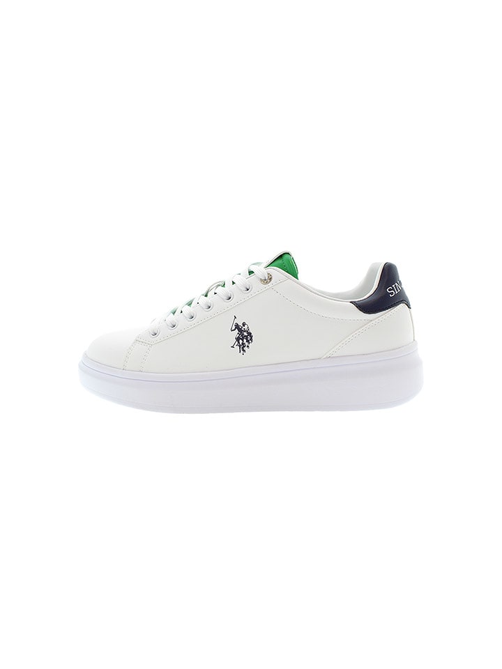 U.S. Polo Assn. Sneakersy w kolorze biało-zielonym