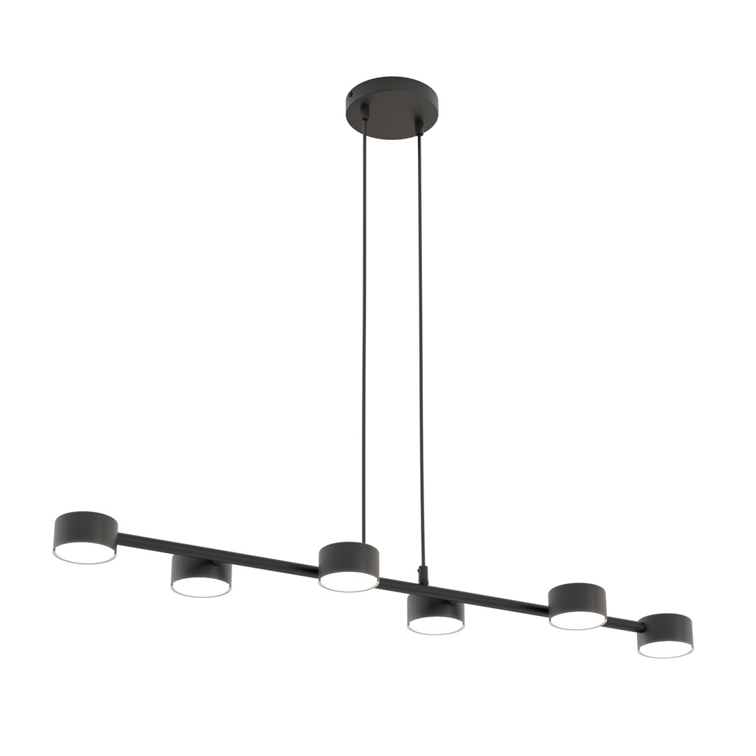 Elegancka lampa wisząca do salonu 1439/6 z serii MEGARA 6 BL