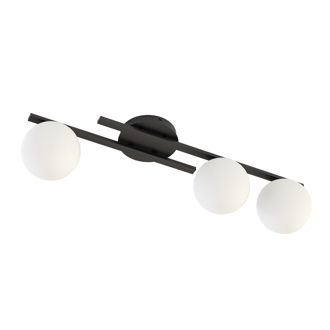 Lampa sufitowa z białymi kloszami 1446/3 z serii KAIRO 3 BL OPAL