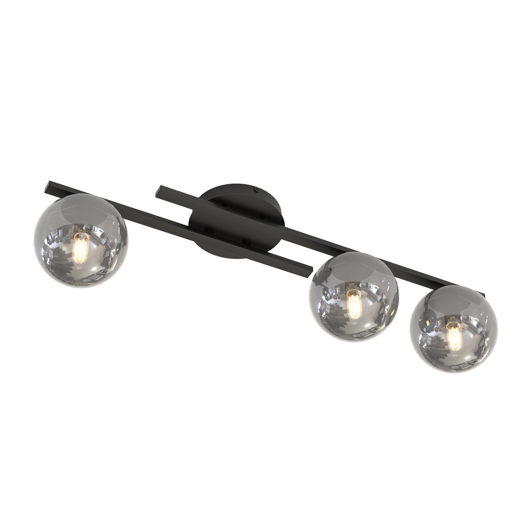 Stylowa lampa sufitowa z kloszami 1447/3 z serii KAIRO 3 BL GRAFIT