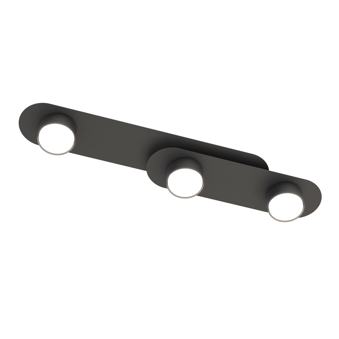 Prosta lampa sufitowa, loftowa 1449/3 z serii STILO 3 BL