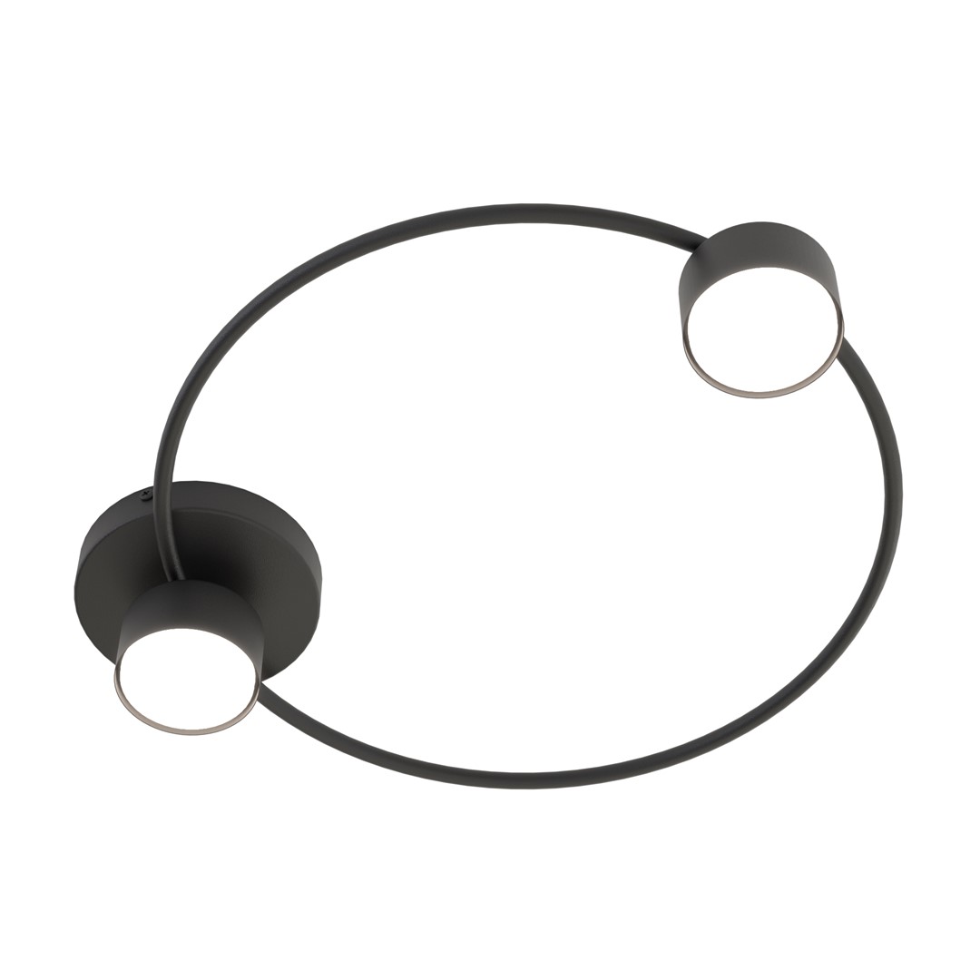 Lampa sufitowa, czarny okrąg, GX53 1450/2 z serii LUCIO 2 BL