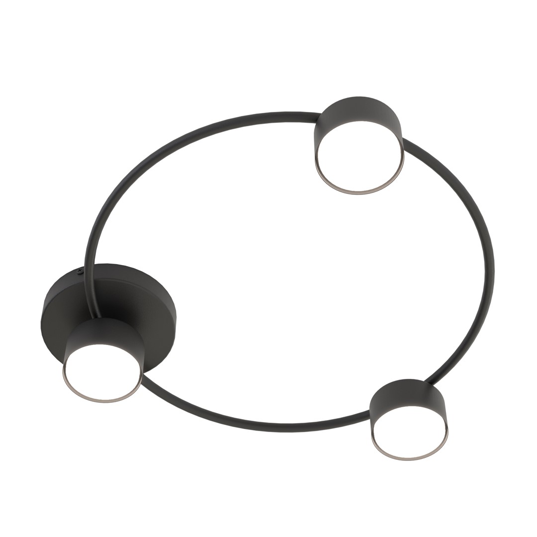 Lampa sufitowa, 3 żarówki na okręgu 1450/3 z serii LUCIO 3 BL