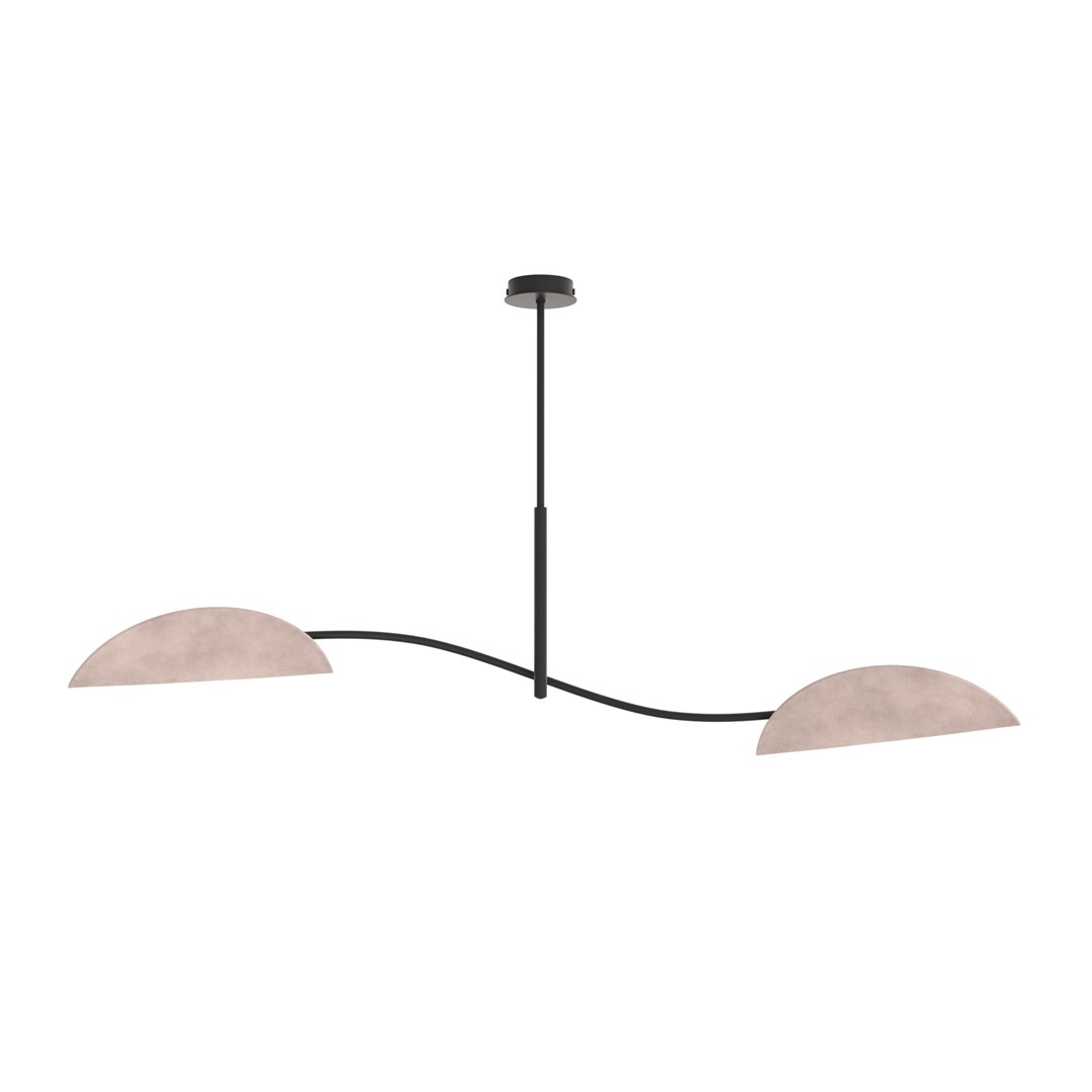 Czarno-szara lampa do sypialni 1462/2 z serii LOTUS 2 BL GRAY