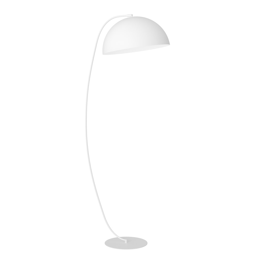Biała lampa podłogowa do salonu 1470/LP1 z serii ARCOS LP1 WH WHITE