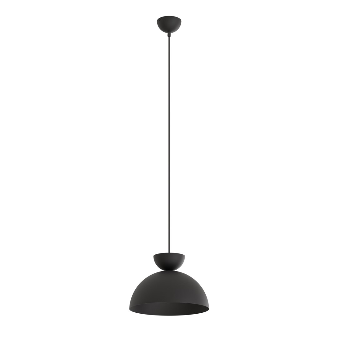 Lampa wisząca do salonu, czarna 1471/1S z serii LUNARO 1S BL BLACK