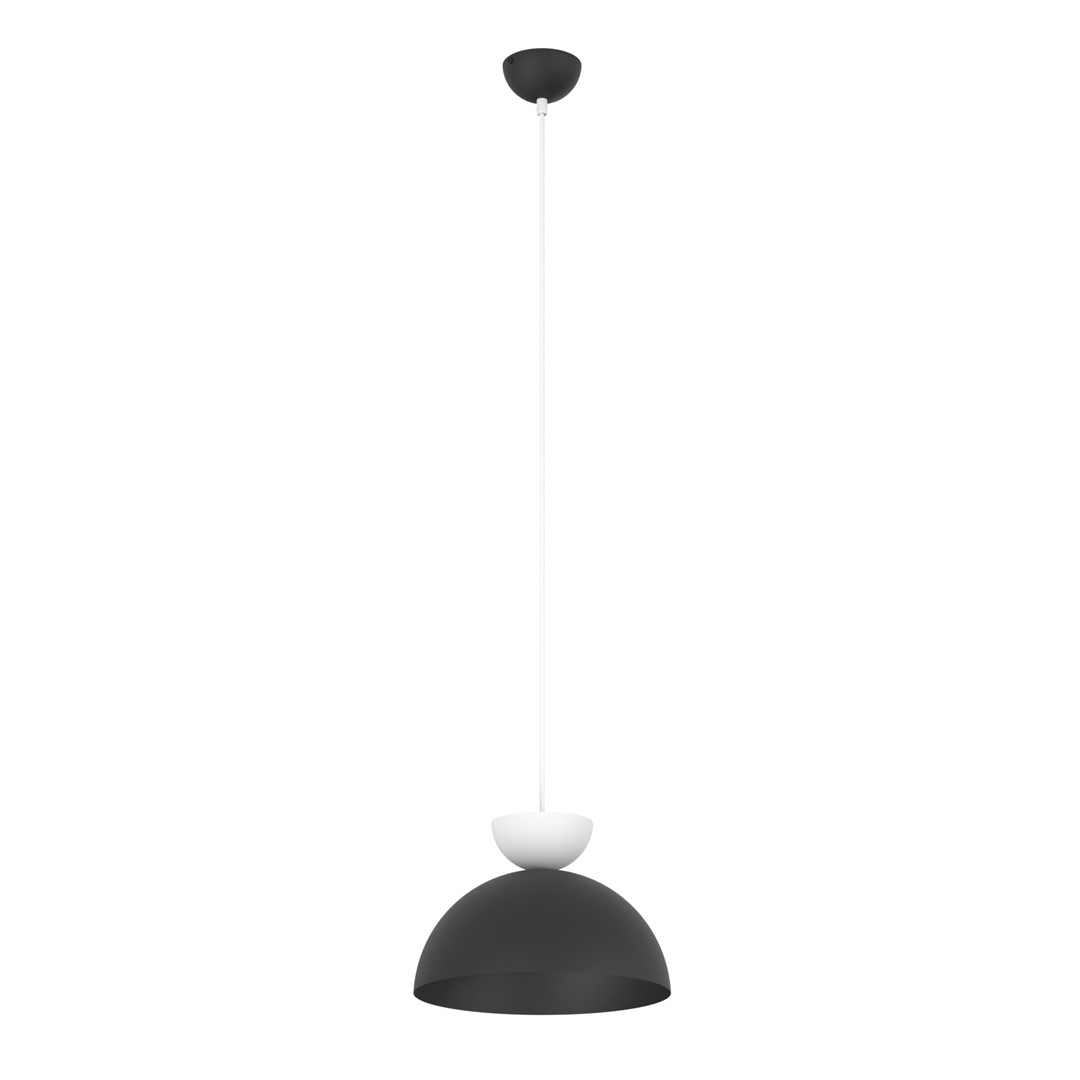 Lampa wisząca, czarno-biała 1472/1S z serii LUNARO 1S BL BLACK/WHITE