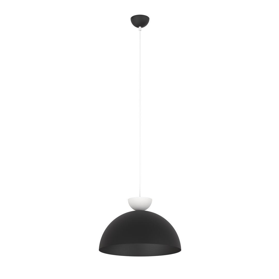 Czarno-biała lampa wisząca 1472/1L z serii LUNARO 1L BL BLACK/WHITE