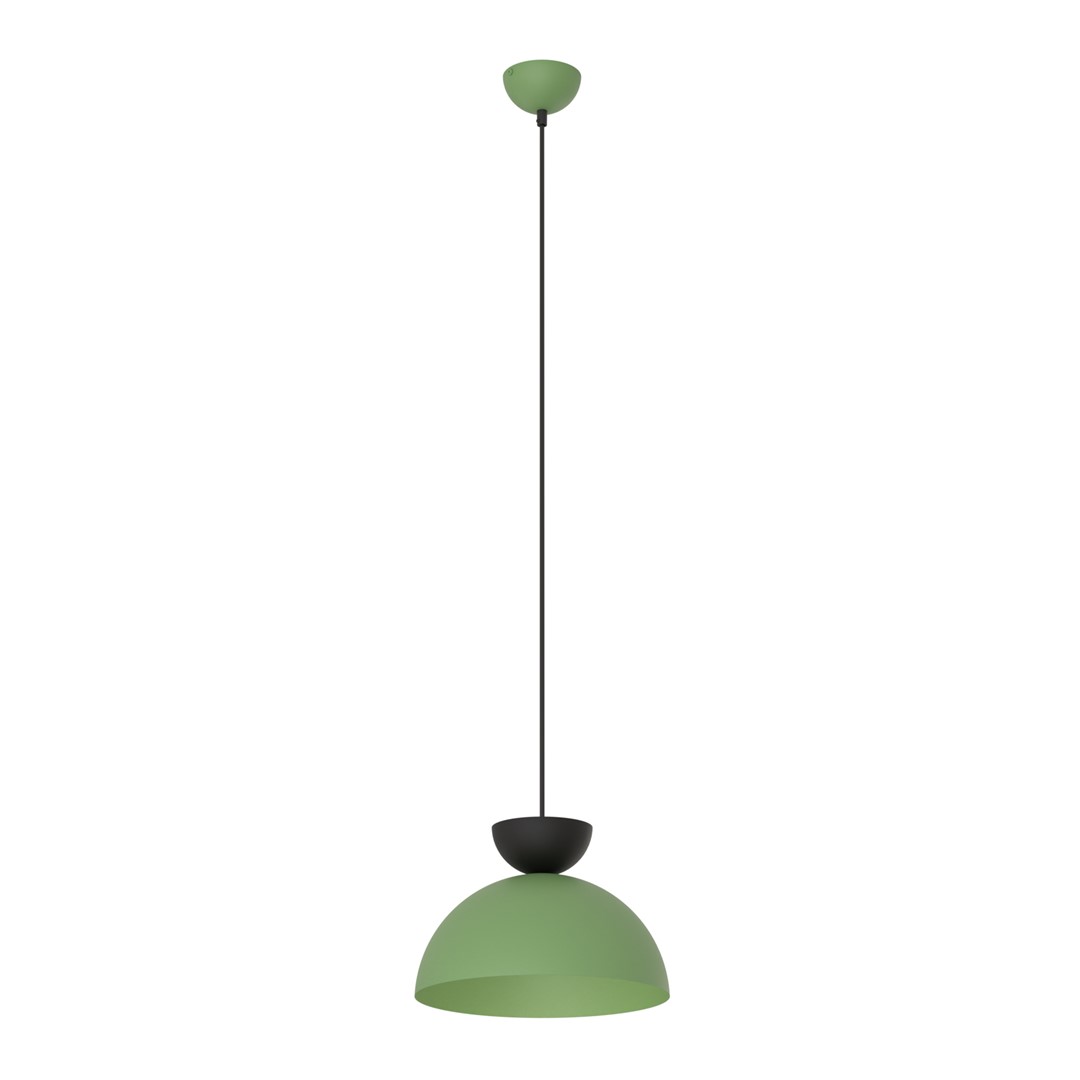 Zielono-czarna lampa wisząca, GX53 1473/1S z serii LUNARO 1S BL GREEN