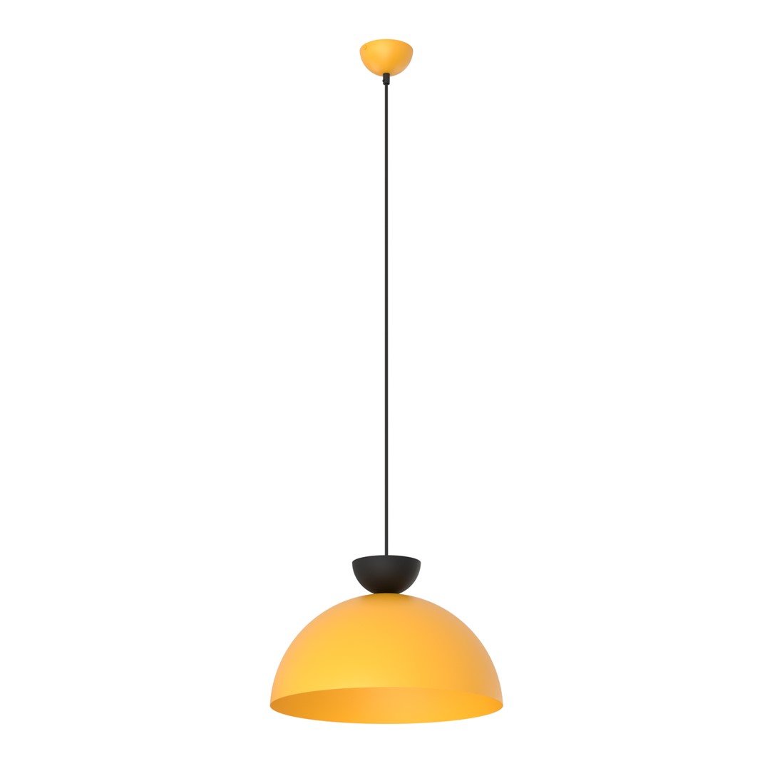 Lampa wisząca, pomarańcz-czerń 1474/1L z serii LUNARO 1L BL ORANGE