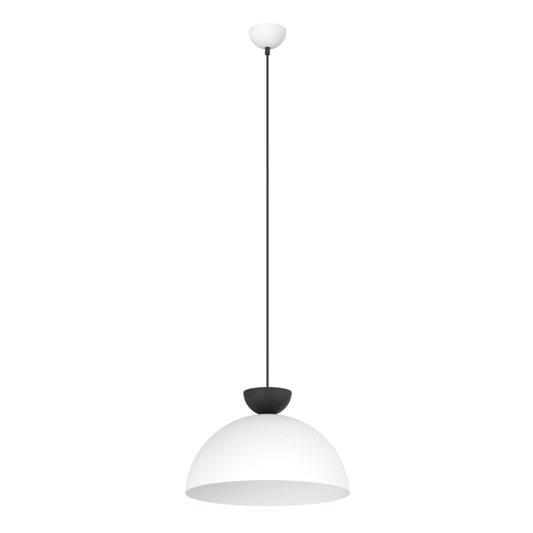 Lampa wisząca, biało-czarna 1475/1L z serii LUNARO 1L BL WHITE/BLACK
