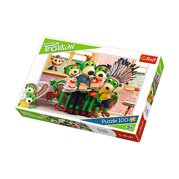 Trefl, puzzle, Rodzina Treflików, 100 el.