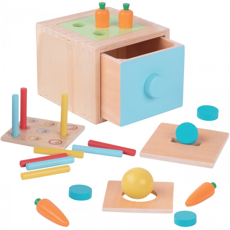 DLA DZIECI DREWNIANA SZUFLADA EDUKACYJNA SORTER