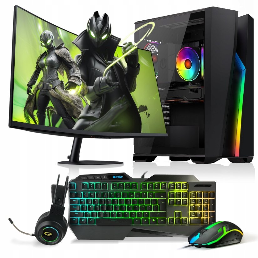 ZESTAW KOMPUTER GAMINGOWY DO GIER GAMER G5 / RYZEN 5 / RTX 3050 6GB / 32GB