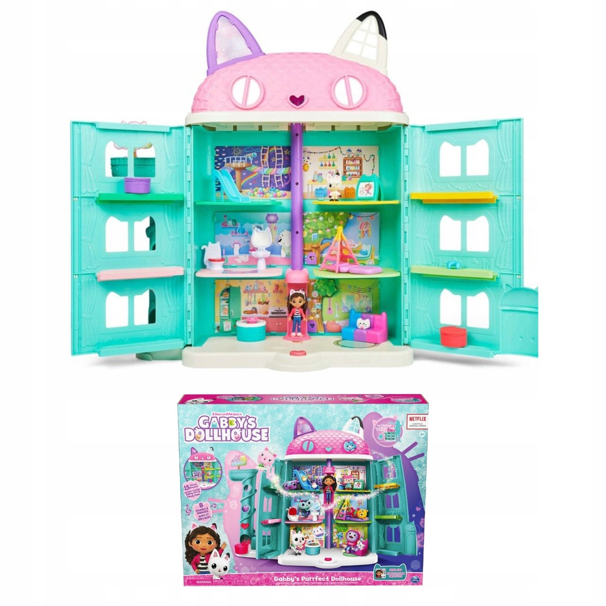 Domek Dla Lalek - Spin Master Gabby'S Purrfect Dollhouse 60Cm + Figurki