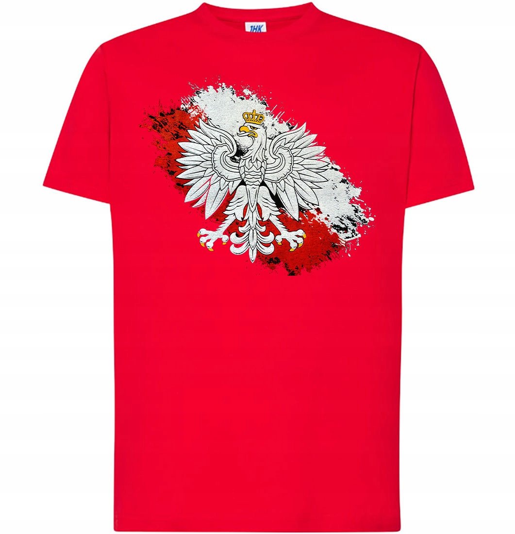 KOSZULKA CZERWONA PATRIATOCZNA POLSKA GODŁO POLSKI FLAGA M