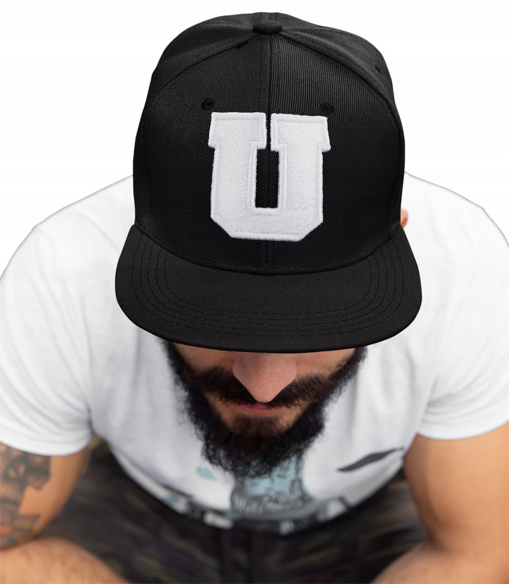 CZAPKA PROSTY DASZEK LITERA U HAFT AMERICAN TWILL