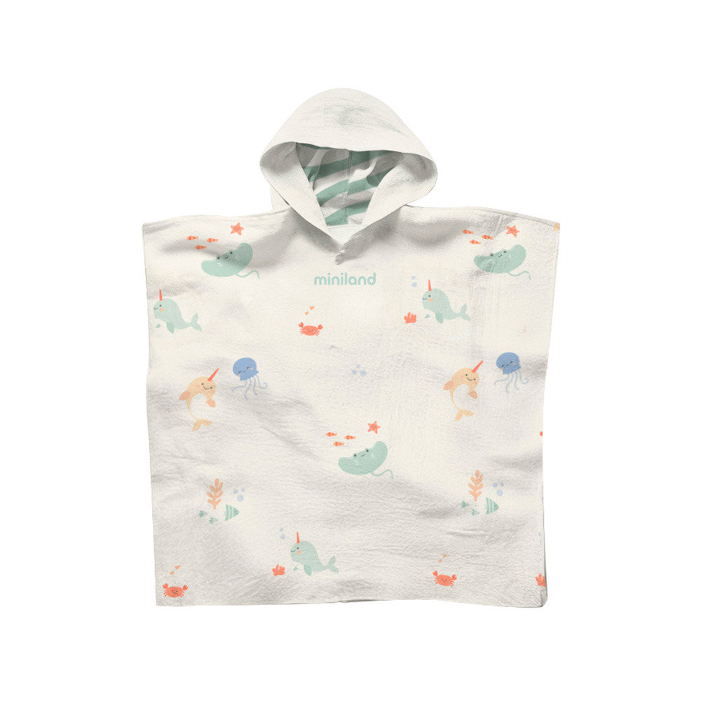 Miniland, Muślinowe poncho - Swim - 65x65cm