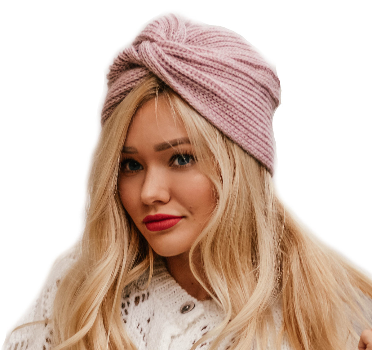 TURBAN CZAPKA BOHO WEŁNIANA CIEPŁA WOOLK SALMA