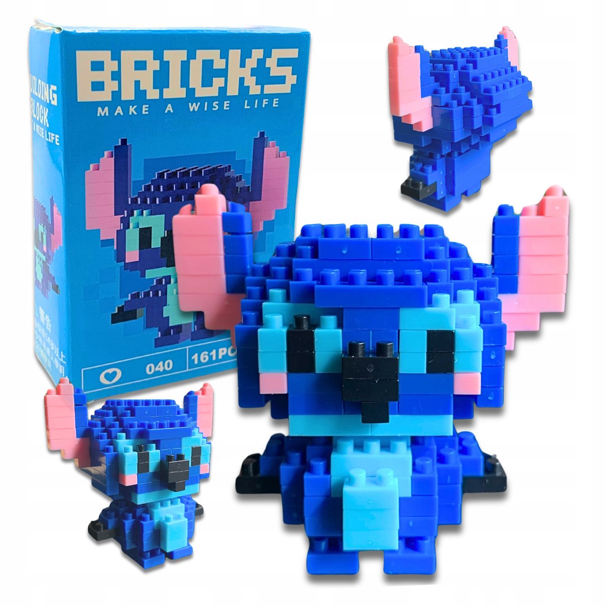 Klocki Konstrukcyjne Zestaw Klocków Stitch Lilo I Stich Prezent 161 El.