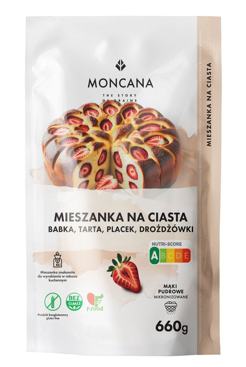 Moncana Uniwersalna bezglutenowa Mieszanka Mąk na Ciasta 660g