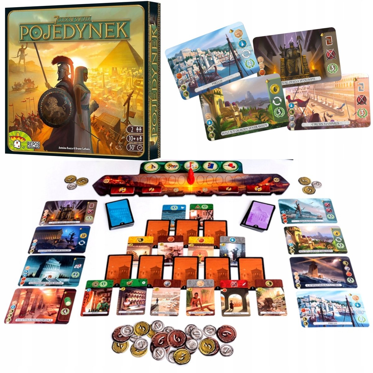 7 Wonders Duel Pojedynek Planszówka