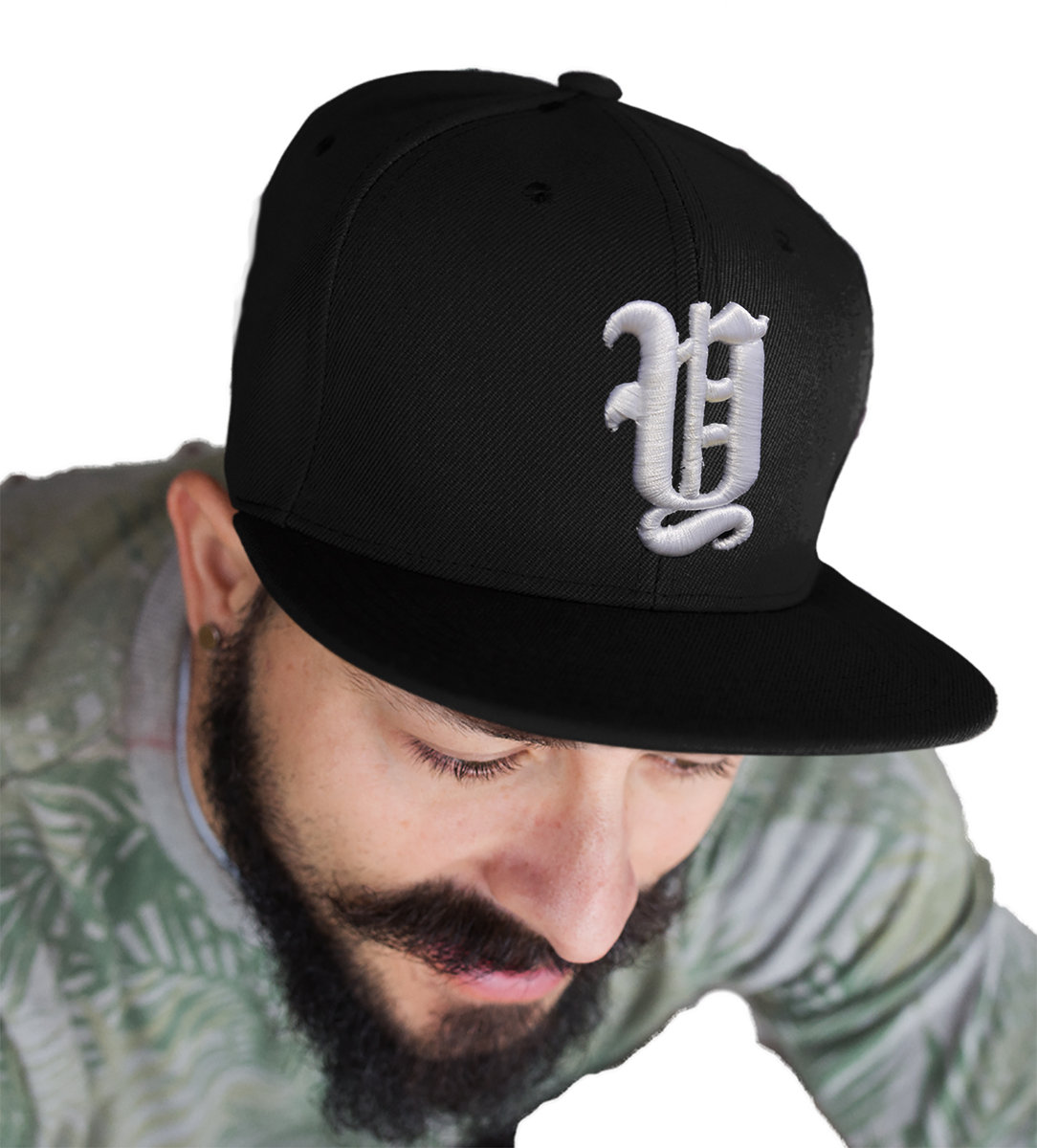 CZAPKA PROSTY DASZEK GOTYCKIE LITERY HAFT 3D Y
