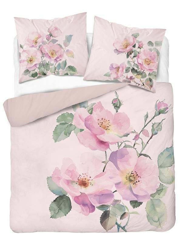 Pościel 3D z mikrofibry z pastelowymi dzikimi różami – 220x200 cm – Visuale 3D