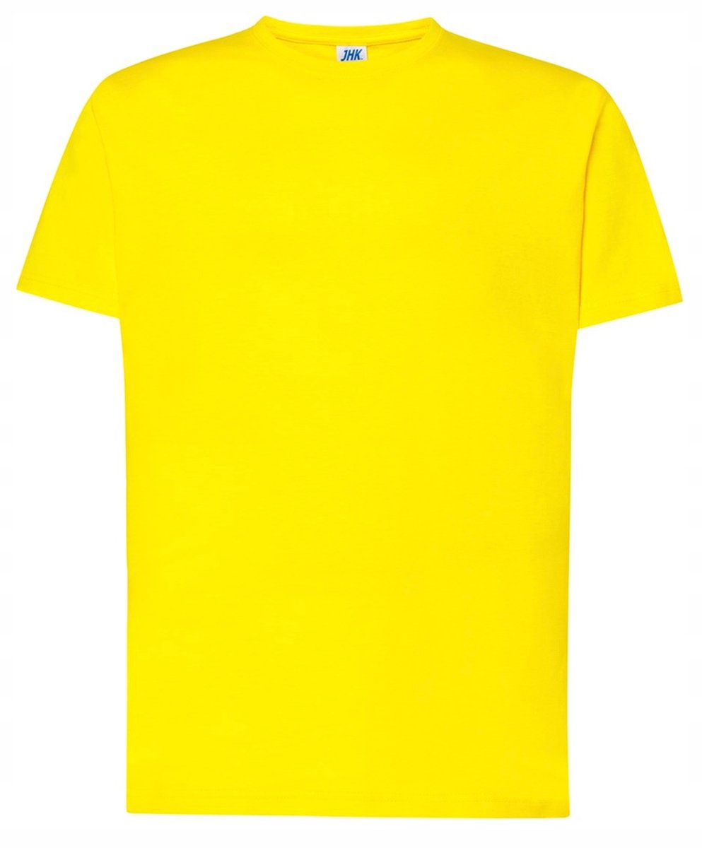 100% Bawełny T-shirt Koszulka Żółta męska JHK 3XL