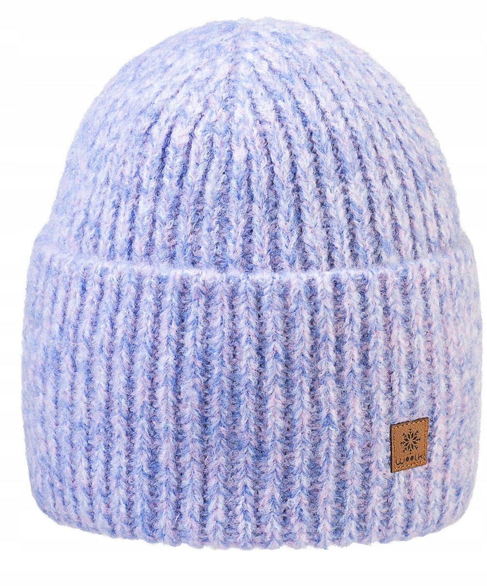 Zimowa Czapka Damska Czapka Dziana Wełna WOOLK