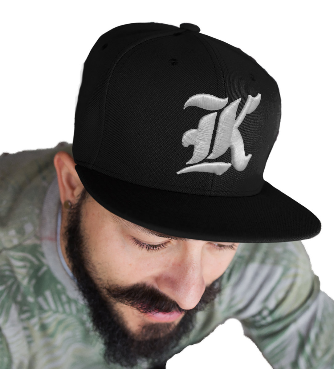 CZAPKA PROSTY DASZEK GOTYCKIE LITERY HAFT 3D K