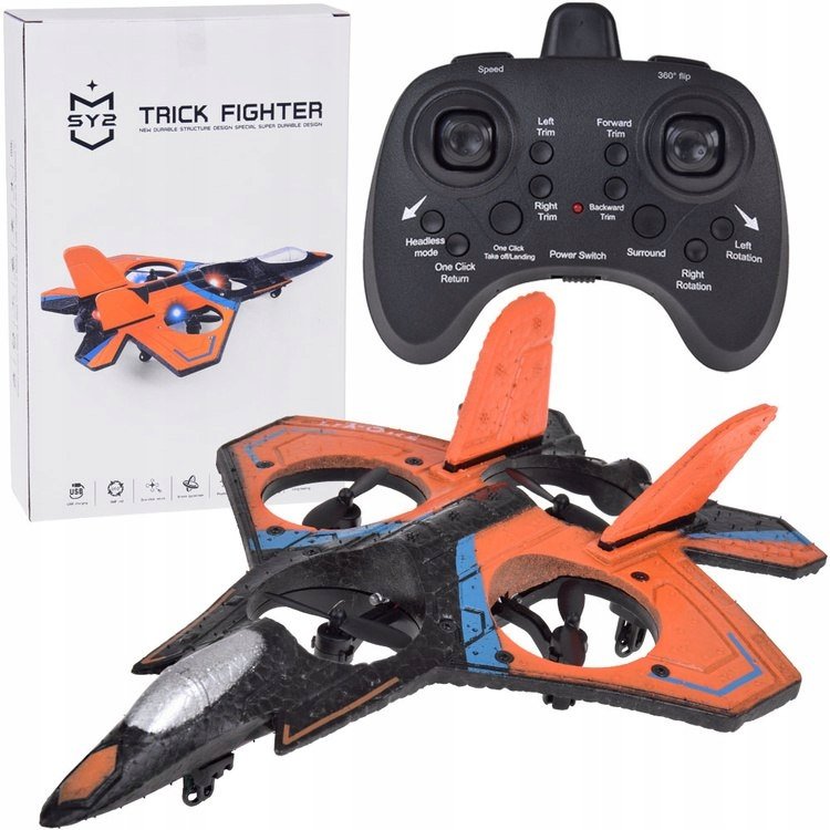 Zdalnie sterowany dron Quadcopter - pojazd latający + kolorowe diody RC0701