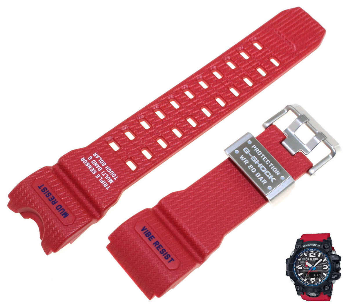 Pasek do zegarka Casio GWG-1000RD -4AE Czerwony