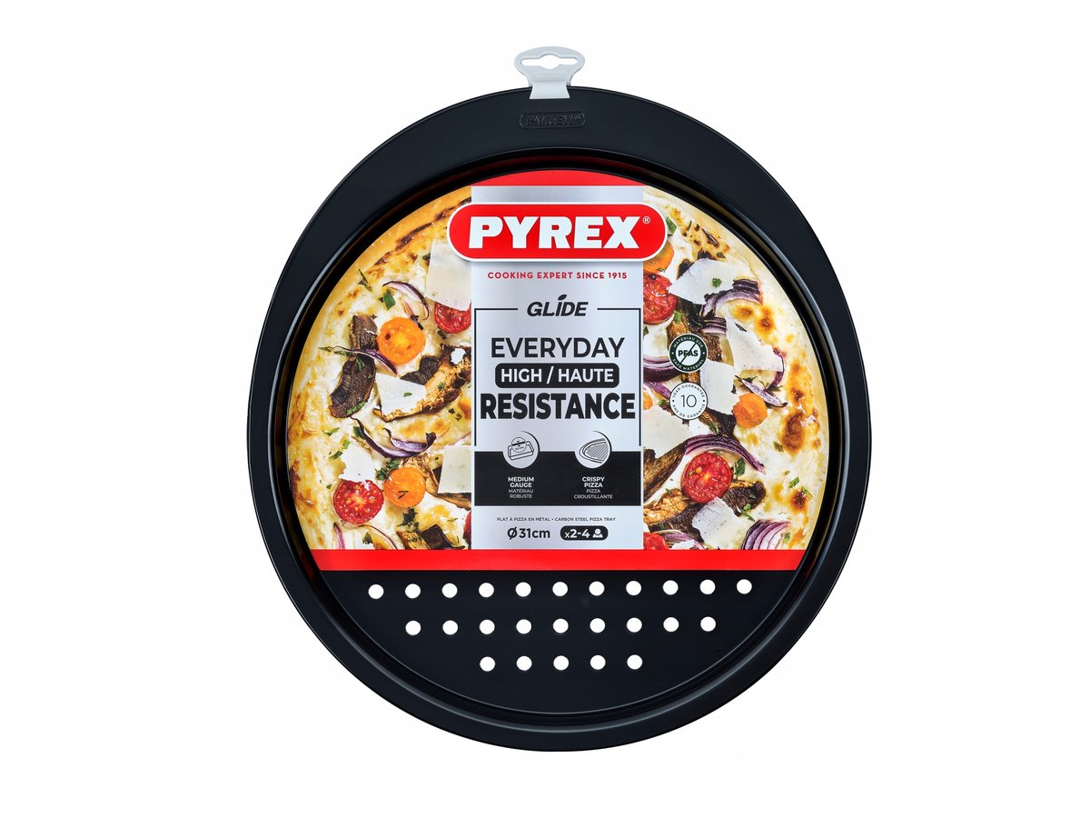 Blacha forma do pieczenia pizzy PYREX okrągła GLIDE Ø 31cm (36x33 cm zew)