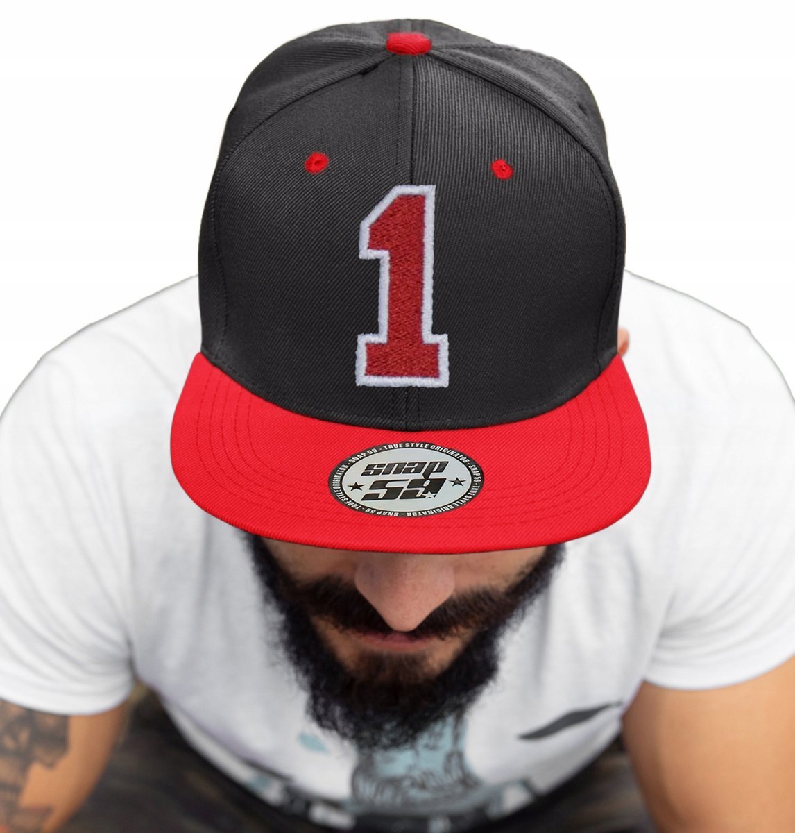 CZAPKA PROSTY DASZEK AMERICAN TWILL CYFRA 1 HAFT