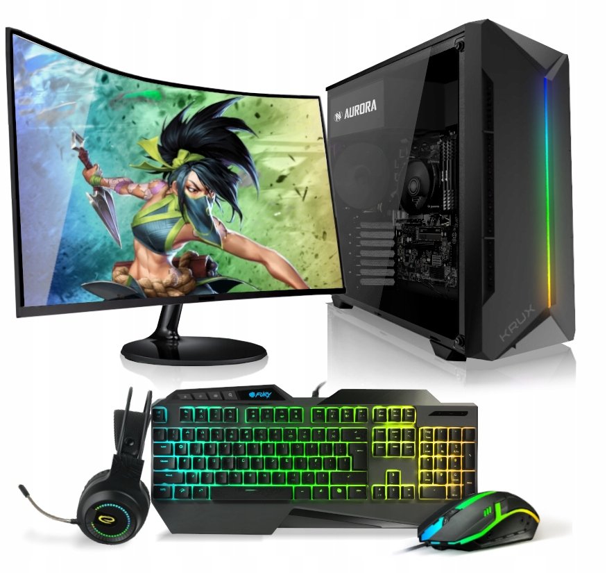 ZESTAW KOMPUTER GAMINGOWY DO GIER AERO X9 / RYZEN 7 5700G / VEGA 8 / 16GB