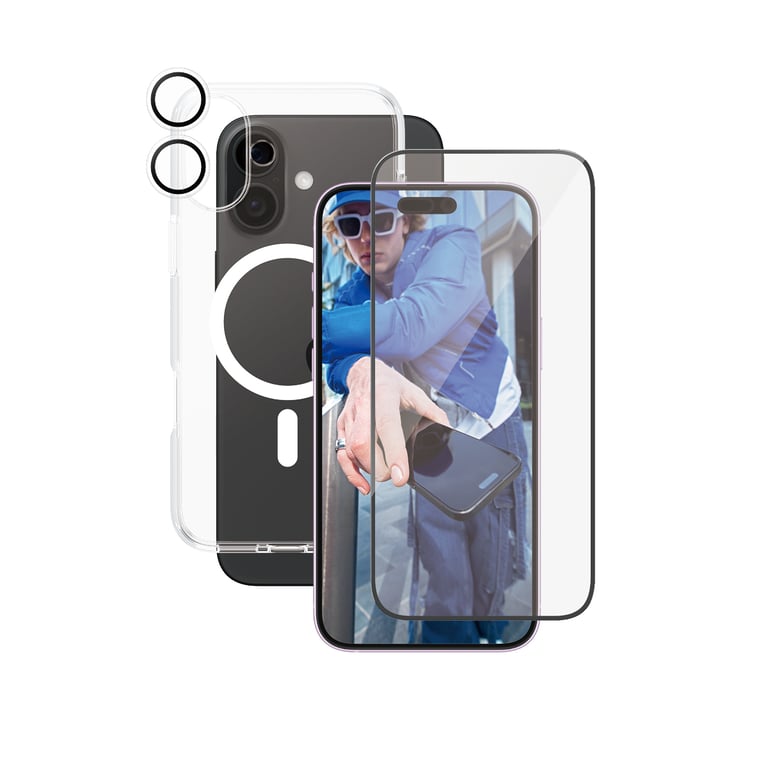 PanzerGlass CARE by Flagship 3-in-1 Bundle iPhone 16 Plus Przezroczysta ochrona ekranu Apple 1 szt.