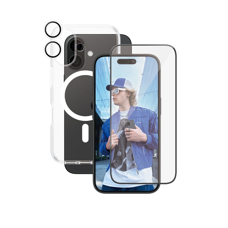 PanzerGlass CARE by Flagship 3-in-1 Bundle iPhone 16 Przezroczysta ochrona ekranu Apple 1 szt.