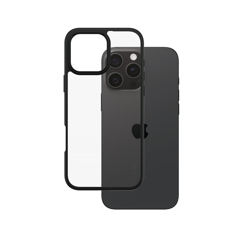 PanzerGlass CARE by Flagship Case Transparent Urban Combat w. Black Frame iPhone 16 Pro Max pokrowiec na telefon komórkowy Przezroczysty