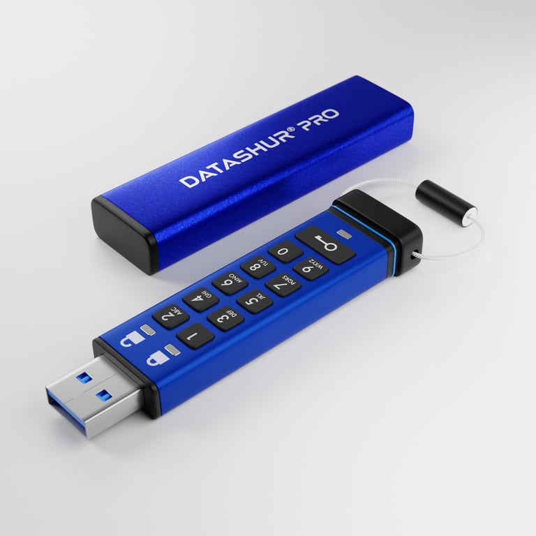 iStorage datAshur Pro USB3 256GB pamięć USB USB Typu-A 3.2 Gen 1 (3.1 Gen 1) Niebieski