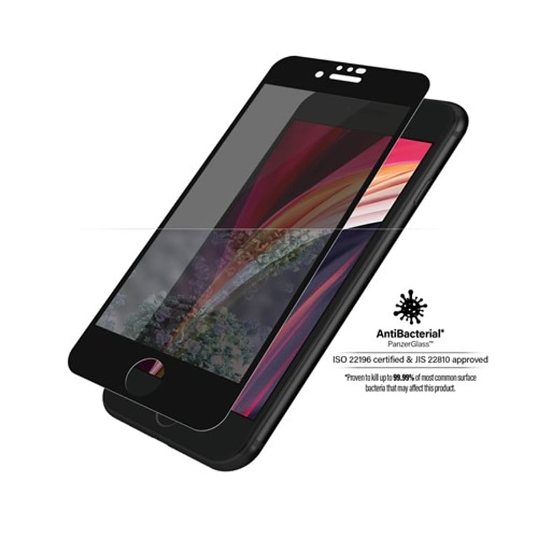 PanzerGlass Privacy Screen Protector iPhone SE (2020/2022) 8 7 6 6s Edge-to-Edge Przezroczysta ochrona ekranu Apple 50 szt.