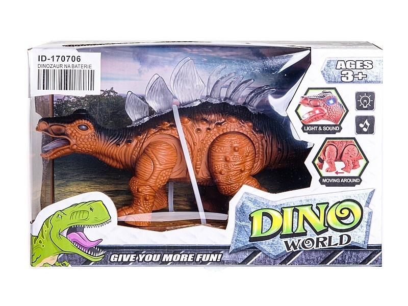 Dinozaur na baterie ruchomy światło i dźwięk - figurka