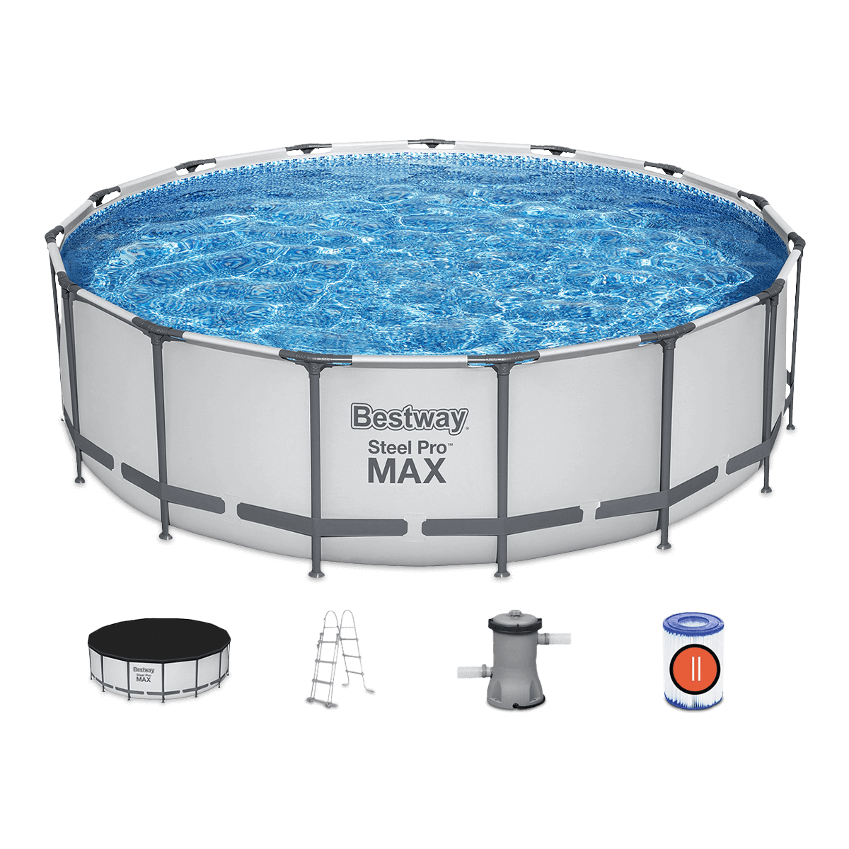 Basen stelażowy Steel Pro MAX 457x122 15FT BESTWAY 5w1 + Akcesoria